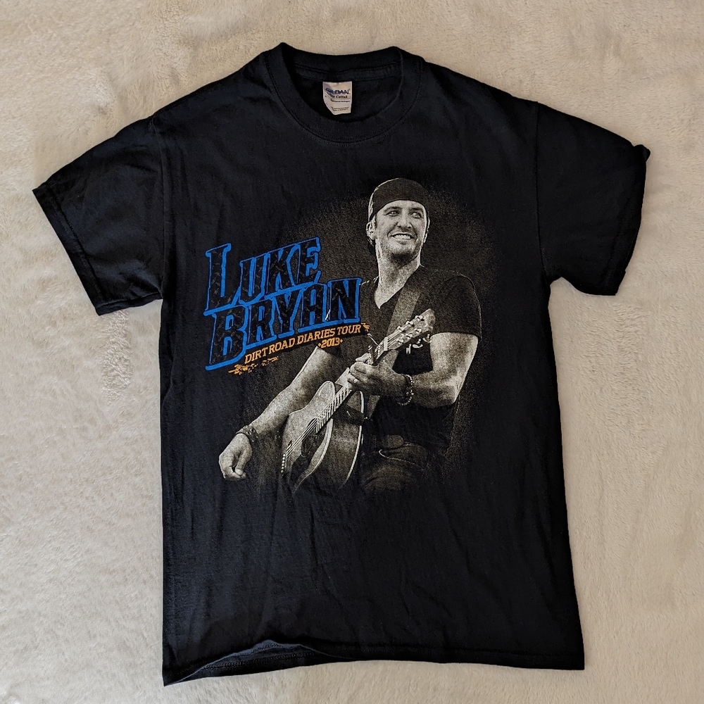 Luke Bryan T Shirt Mens S Black Country Music Concert Tour 2013 Live USA Adults